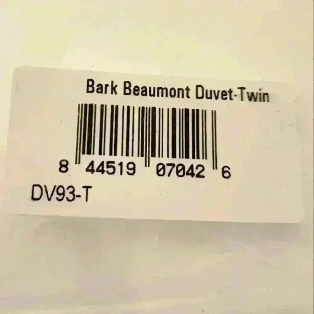 Serena & Lilly 100 % Cotton White Bark‎ Beaumont White Twin Duvet Nwt!